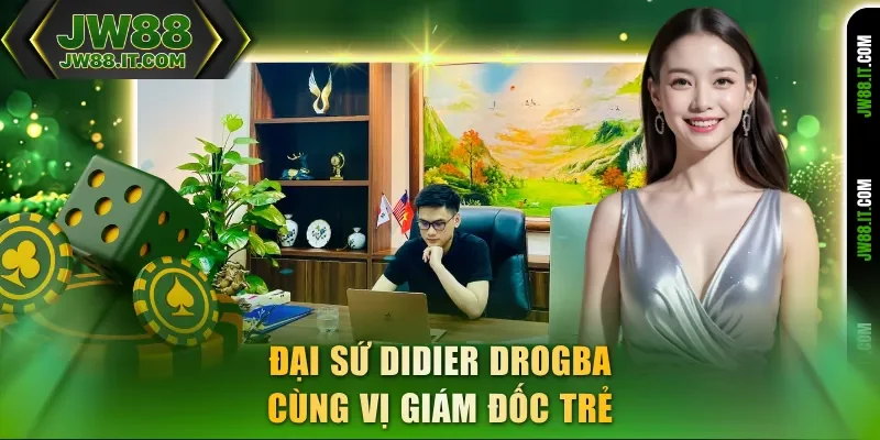 Đại sứ Didier Drogba cùng vị giám đốc trẻ Đại sứ Didier Drogba cùng vị giám đốc trẻ